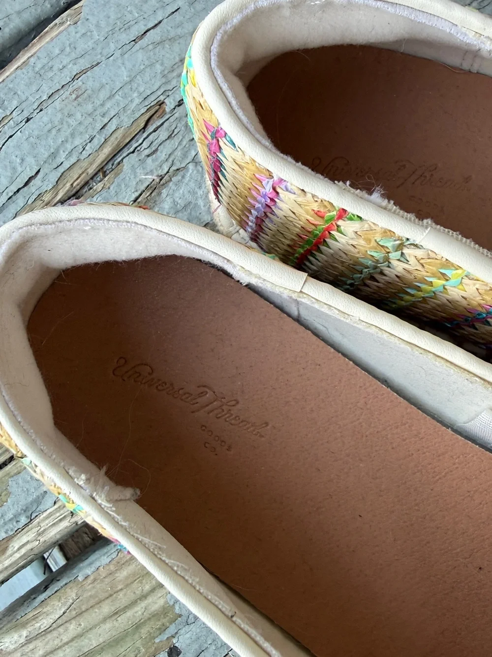 Universal Thread Multicolor Woven Espadrilles - Tan, Pink, Green, Blue